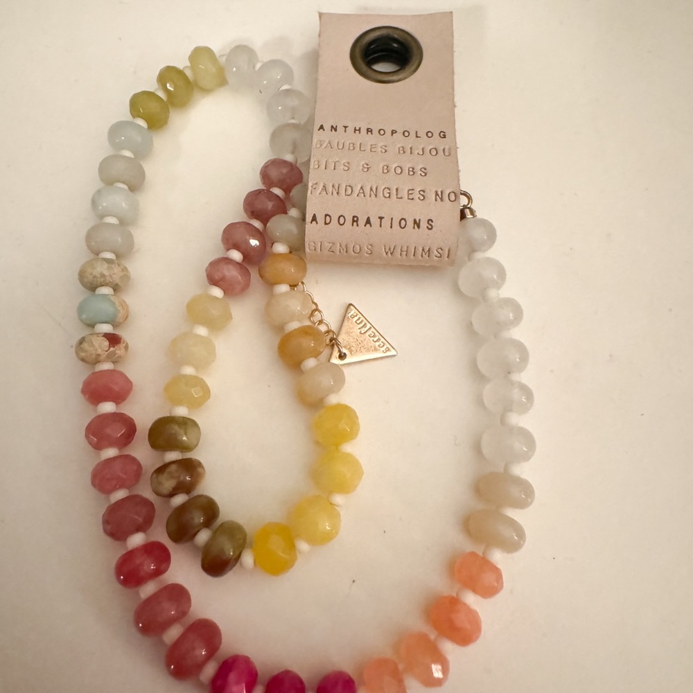Anthropologie Serefina Rainbow Stone Necklace